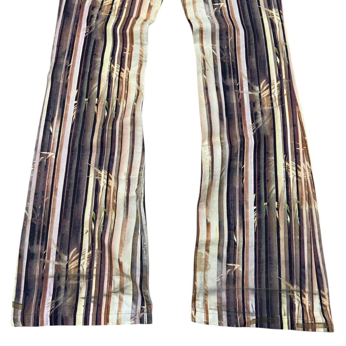 Tornado Mart Tornado Mart Leaves Bamboo Striped Pattern Flared Pants Size US 29 - 10 Thumbnail