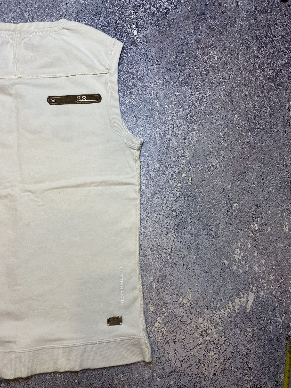 G-Star × Vintage 💥AVANT-GARDE G-STAR RAW WHITE SLEEVELESS TANK TOP Size US S / EU 44-46 / 1 - 10 Thumbnail
