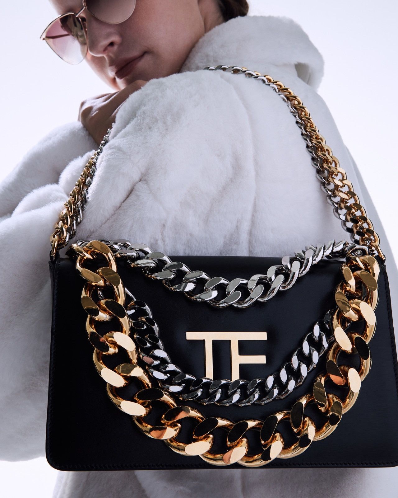 Tom Ford Box Palmellato ミディアム バケットバッグ Tom Ford Box Bag: Elegant Black Leather Handbag