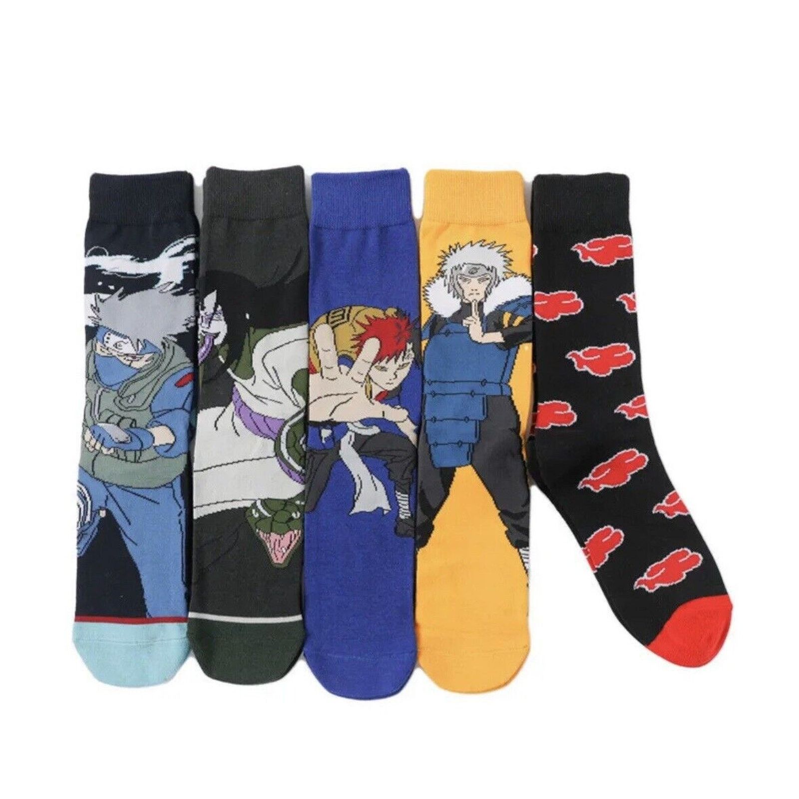 Other Naruto Socks Set Kakashi Orochimaru Gaara Tobirama Akatsuki | Grailed