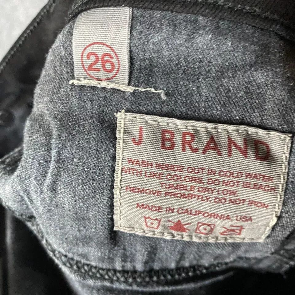 J Brand J Brand Jeans Women's Size 26 Denim Black Skinny Leg Cotton Size 26" / US 2 / IT 38 - 9 Thumbnail
