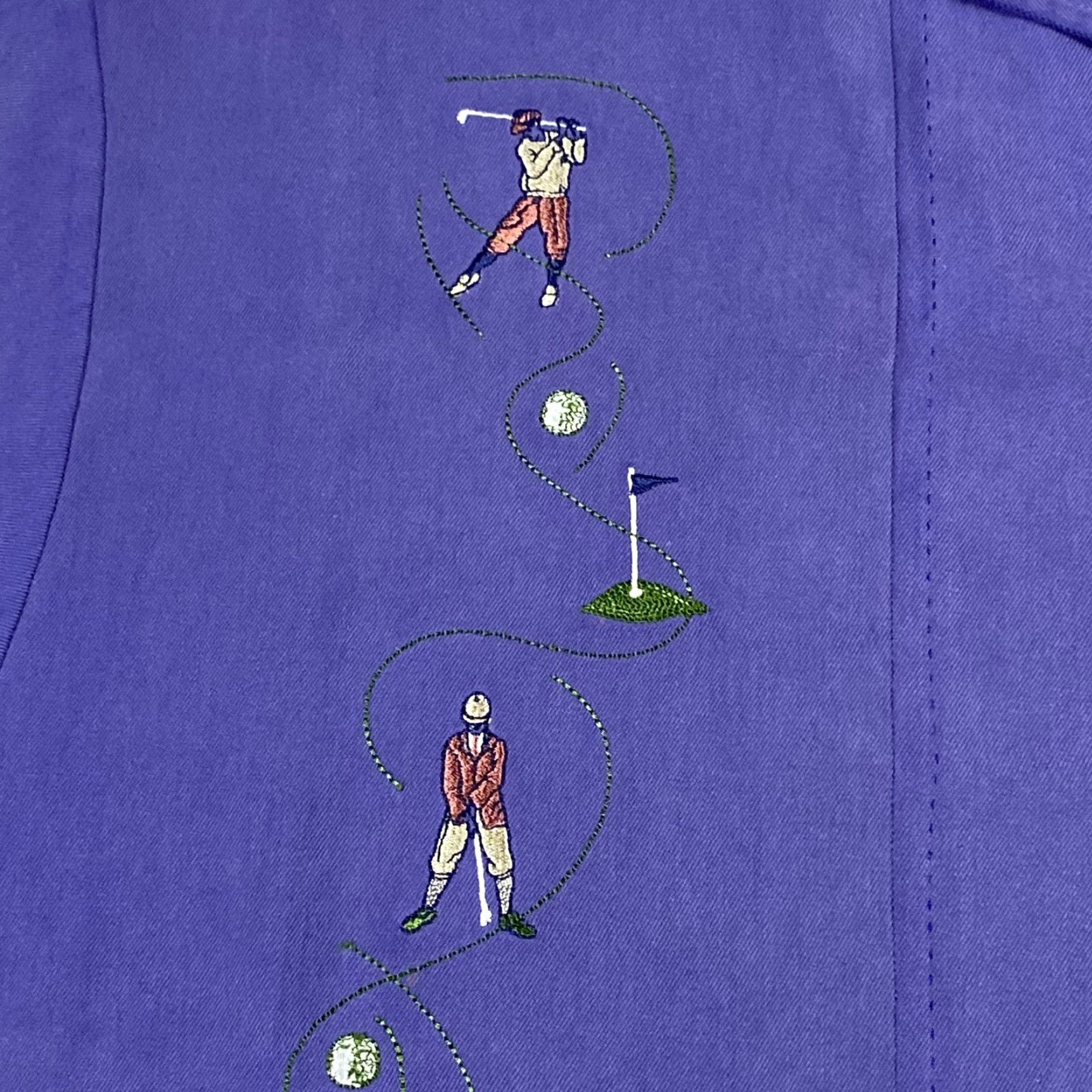 Nat Nast VINTAGE Nat Nast Golf Button-Up Shirt Men M Silk Indigo Blue Embroidered Collared Short Sleeve — Mens Size US M / EU 48-50 / 2 - 4 Thumbnail
