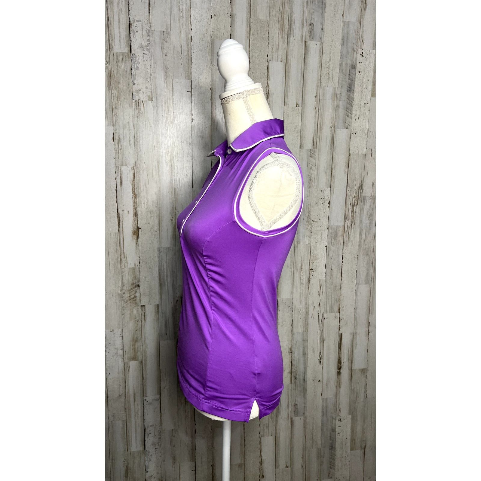 Adidas Adidas Women's XS Purple Sleeveless Polo Shirt ClimaCool Size XS / US 0-2 / IT 36-38 - 5 Thumbnail