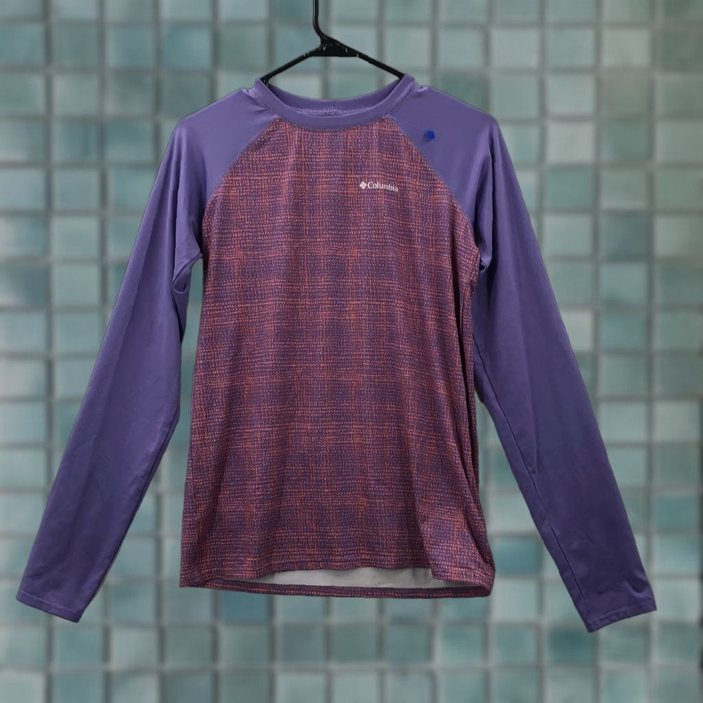 Vintage Columbia T-Shirt Mens Raglan Long Sleeve Purple Round Neck XL All Seasons Comfort Logo Pullover Casual Shirt Men XL Size US XL / EU 56 / 4 - 1 Thumbnail