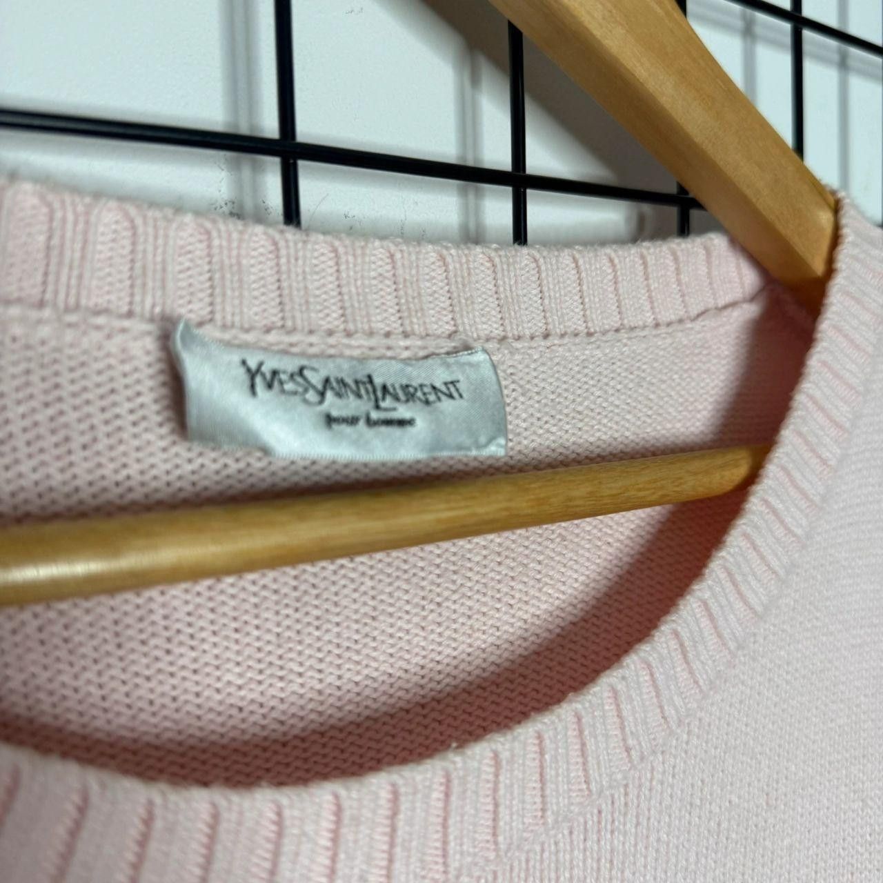 Yves Saint Laurent Yves Saint Laurent Heavy Knitted Jumper Ash Pink 90s Size US XL / EU 56 / 4 - 4 Thumbnail