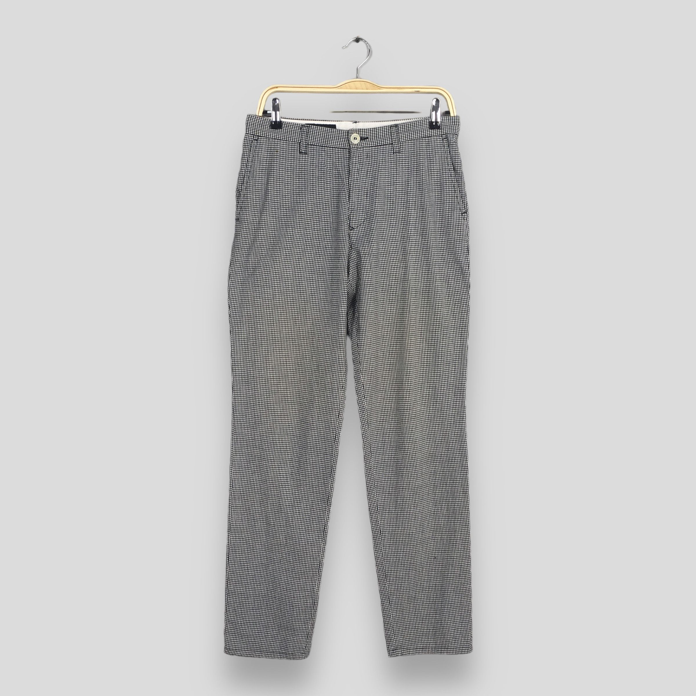 Size 29x30.5 Zucca Japan Checkered Gingham Straight Cut Pant
