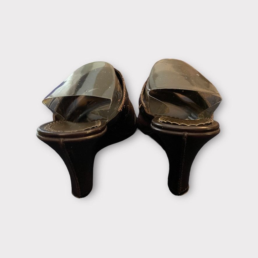 Unknown London Naturalizer Bronze Velvet Brown Sandals Shoes Heels Sz 6.5 Size US 6.5 / IT 36.5 - 4 Thumbnail