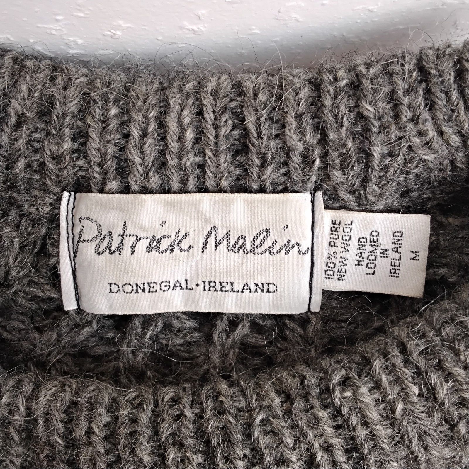 Other Patrick Malin Handmade Sweater Men's M Gray 100% Wool Irish Size US M / EU 48-50 / 2 - 5 Thumbnail