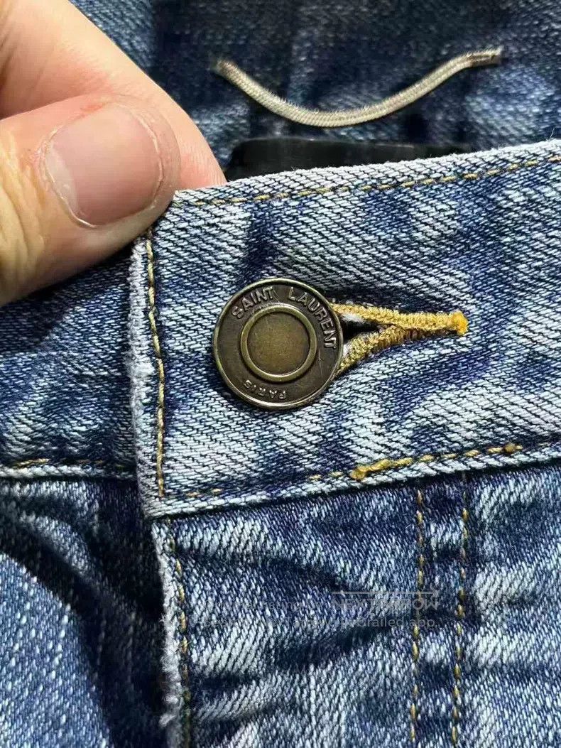 Saint Laurent Paris Saint Laurent Paris Blue destroyed jeans Size US 32 / EU 48 - 5 Thumbnail