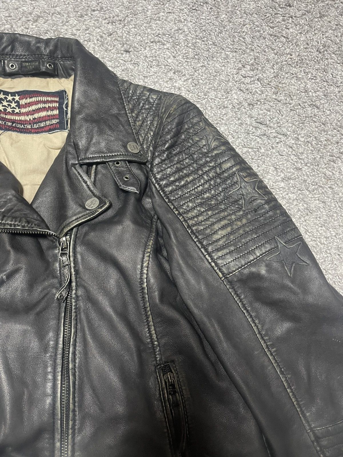 Vintage Stay True USA vintage Punk Rock Leather Faded Jacket size 44 Size S / US 4 / IT 40 - 6 Thumbnail