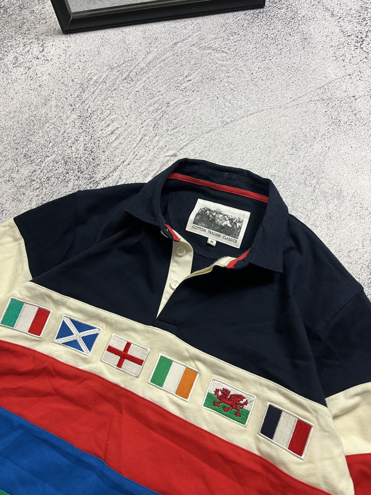 Cotton Traders × Vintage Vintage Cotton Traders Six Nations Rugby Long Sleeve Jersey Size US M / EU 48-50 / 2 - 5 Thumbnail