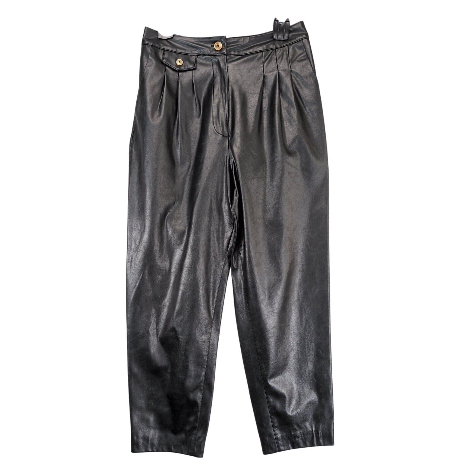 BLANKNYC Blank NYC Women's 28 Faux Leather Pleated High Waist Pants Size 28" / US 6 / IT 42 - 1 Thumbnail