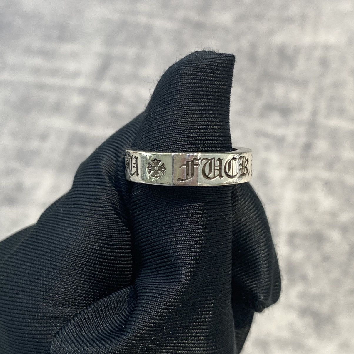 Chrome Hearts Chrome Hearts FUCK YOU 6MM Space Ring silver Size ONE SIZE - 5 Thumbnail