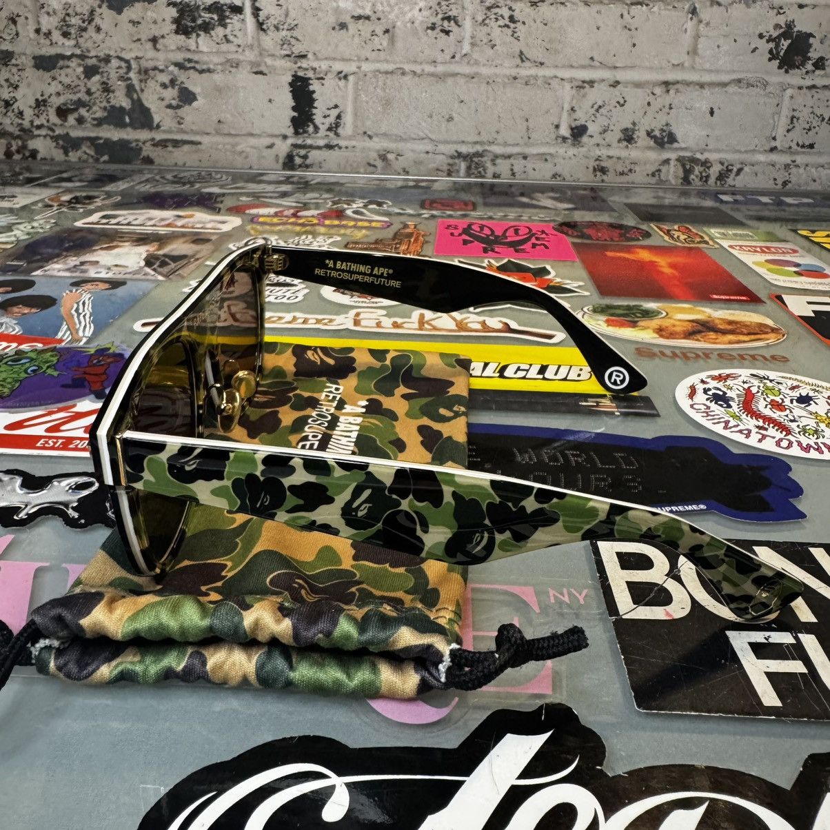 Bape RSF BAPE A Bathing Ape Retrosuperfuture Flat Top Sunglasses Size ONE SIZE - 2 Thumbnail