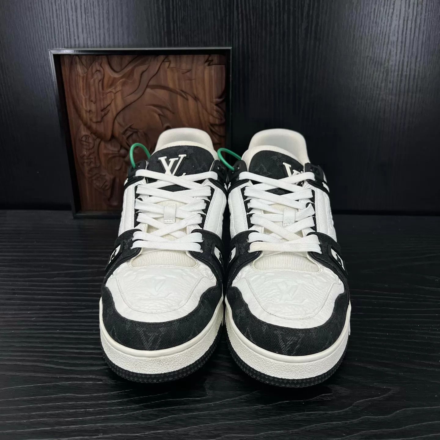 Louis Vuitton LV Trainer Black & White Denim 9.5 / 43.5 Size US 10.5 / EU 43-44 - 3 Thumbnail