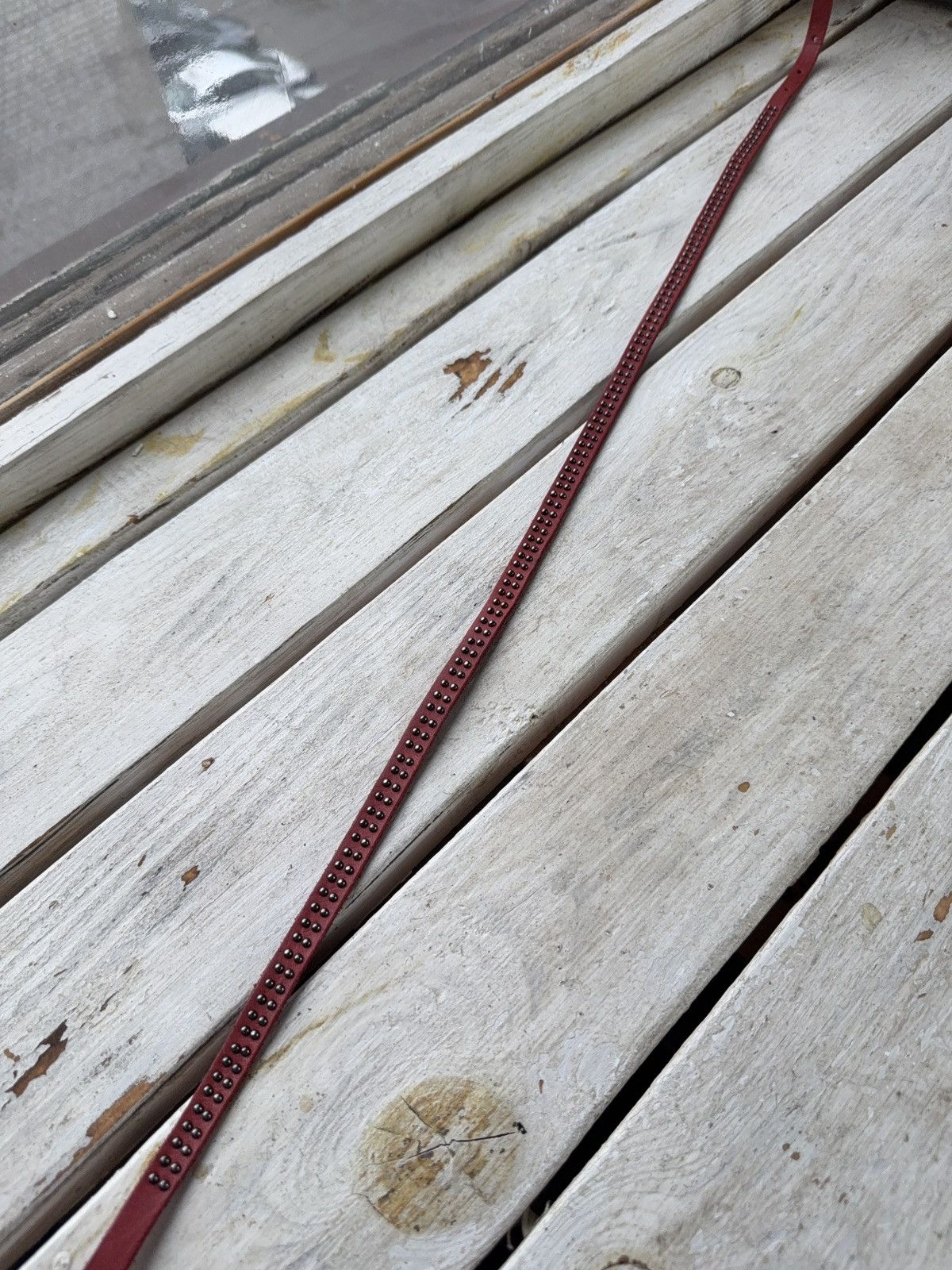 Japanese Brand Vintage Retro 90s Opium Rock Leather Japanese style belt Size ONE SIZE - 5 Thumbnail