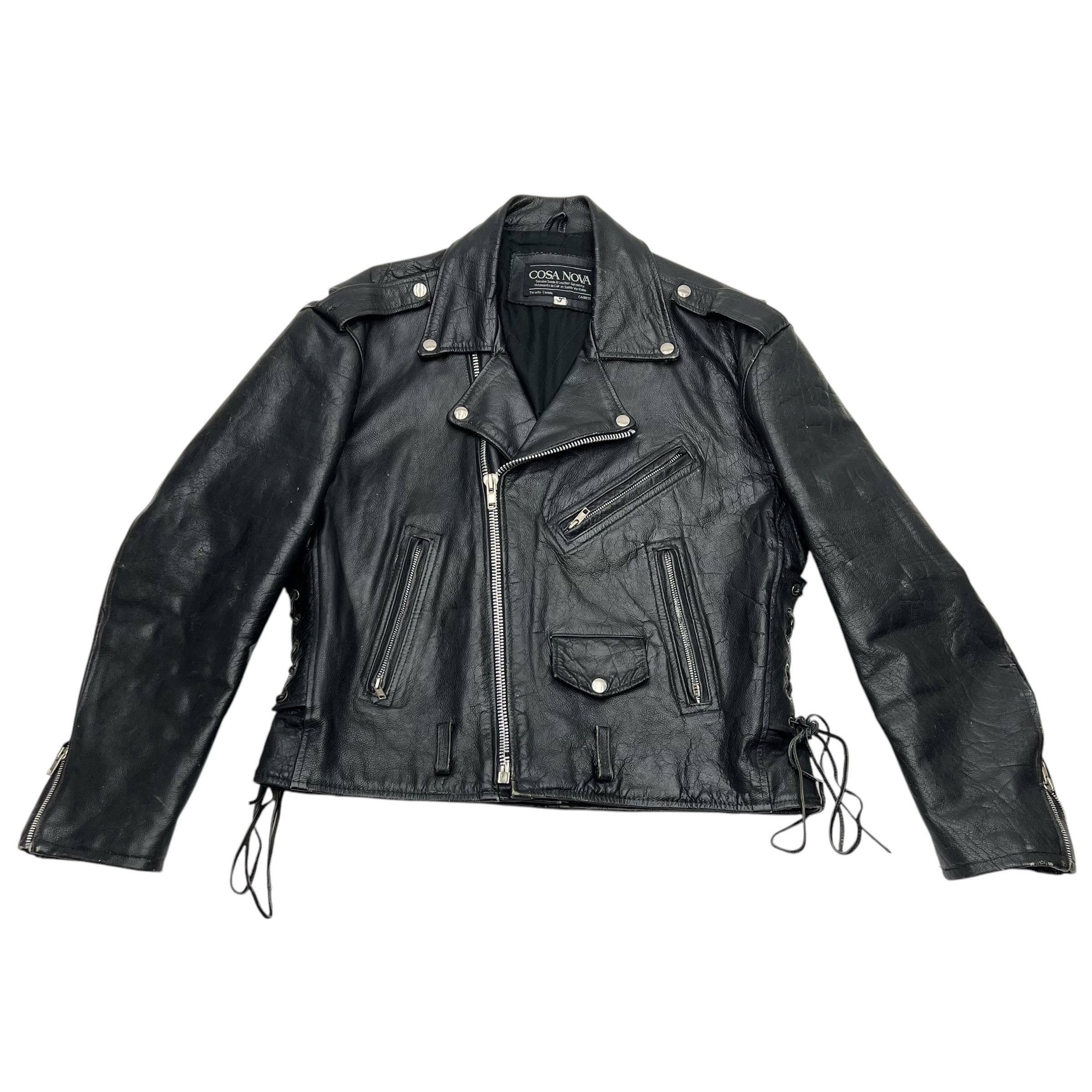 Cosa Nova × Vintage Vintage Cosa Nova Biker Leather Jacket Size US L / EU 52-54 / 3 - 16 Thumbnail