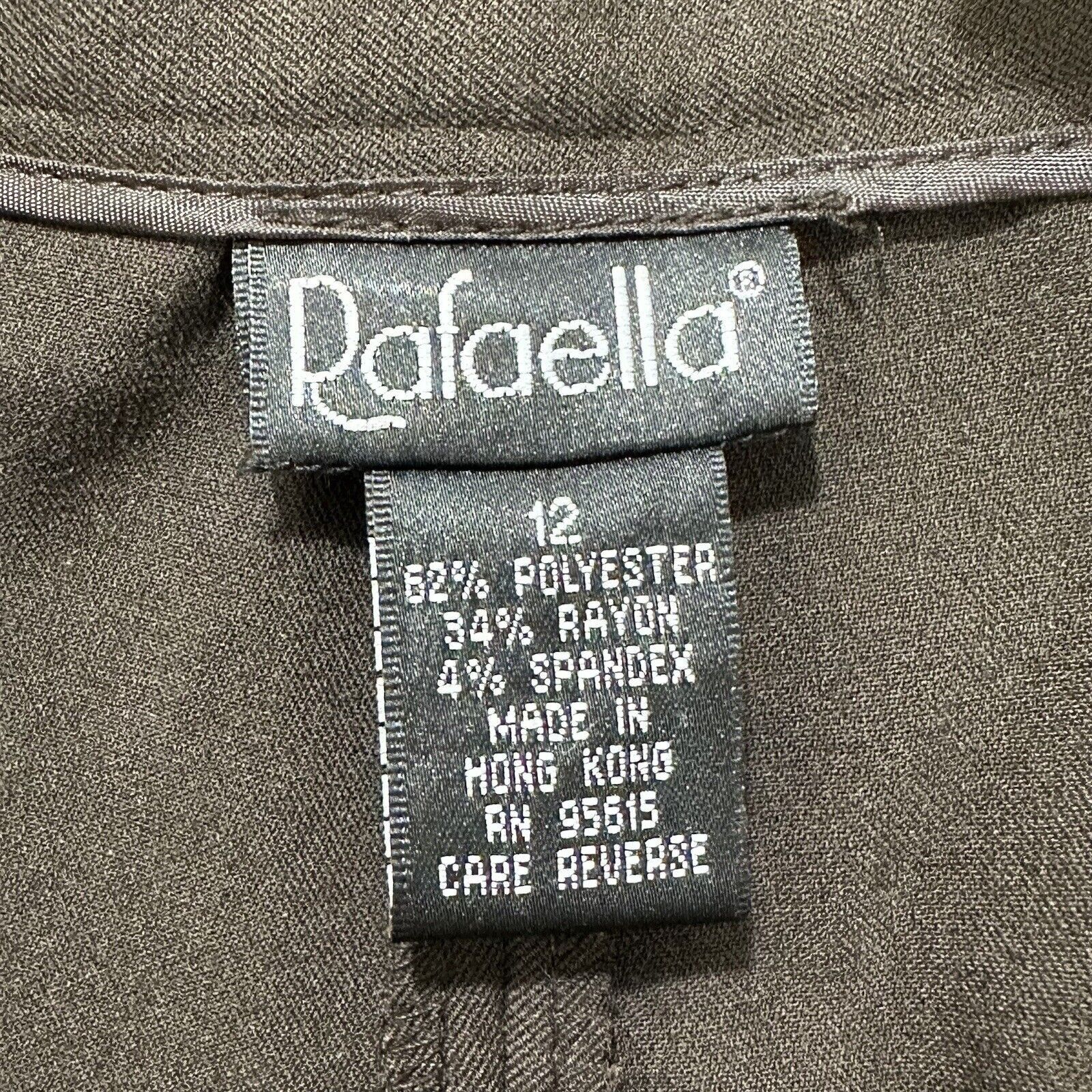 Other Vintage Rafaella 12 Straight Leg Pants Flat Front Brown Size 34" / US 12 / IT 48 - 4 Thumbnail
