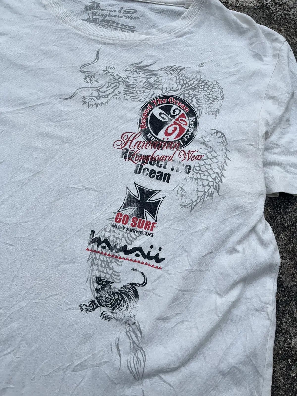 Yasuyuki Ishii Japanese Piko Poem Tribal Dragon Tee Size US S / EU 44-46 / 1 - 4 Thumbnail