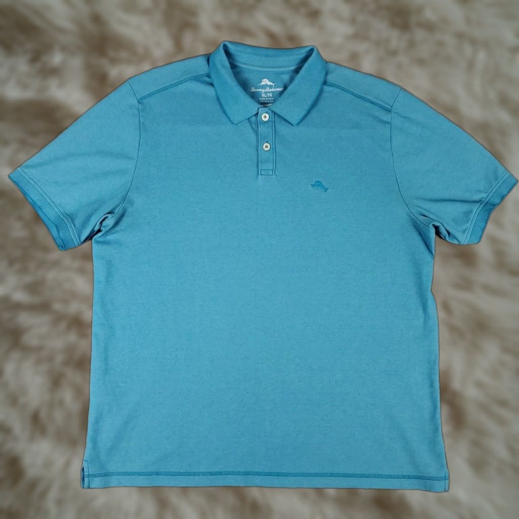 Tommy Bahama VINTAGE Tommy Bahama Polo Shirt Mens XL Blue Marlin Casual Short Sleeve Shirt Adult XL Blue Marlin Logo Button-Front, Preppy Sports Mens Size US XL / EU 56 / 4 - 1 Thumbnail