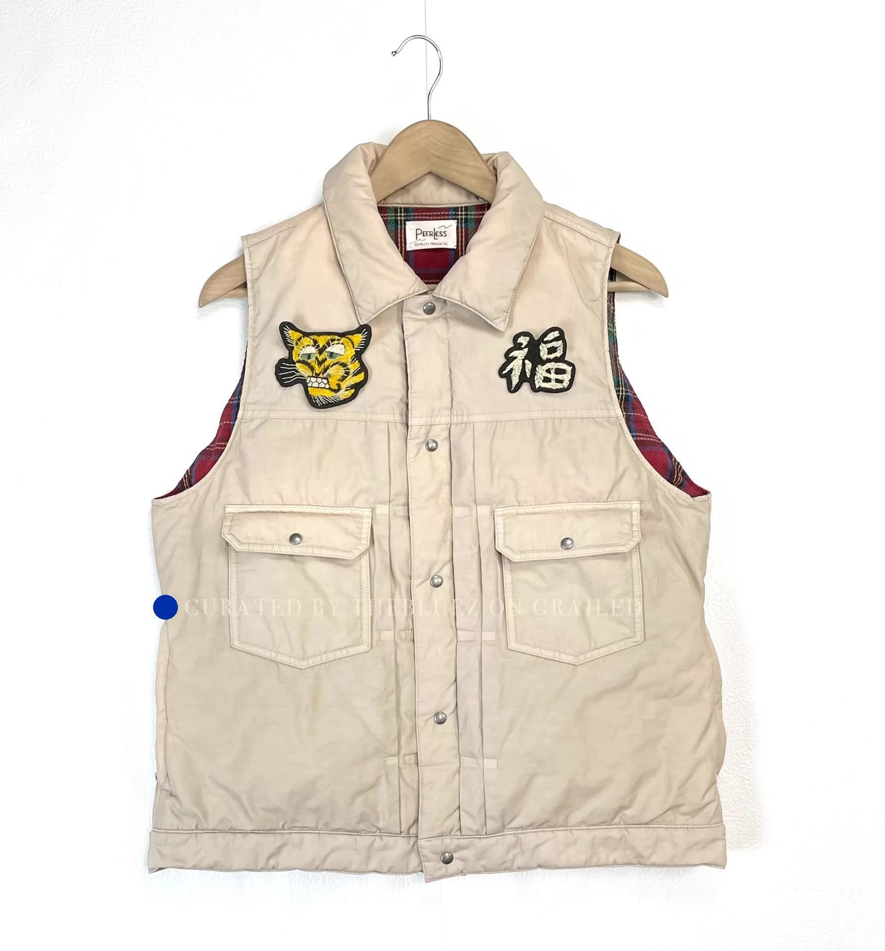 Visvim Mud Dyed Goose Down Vest in Beige Size US S / EU 44-46 / 1 - 1 Thumbnail