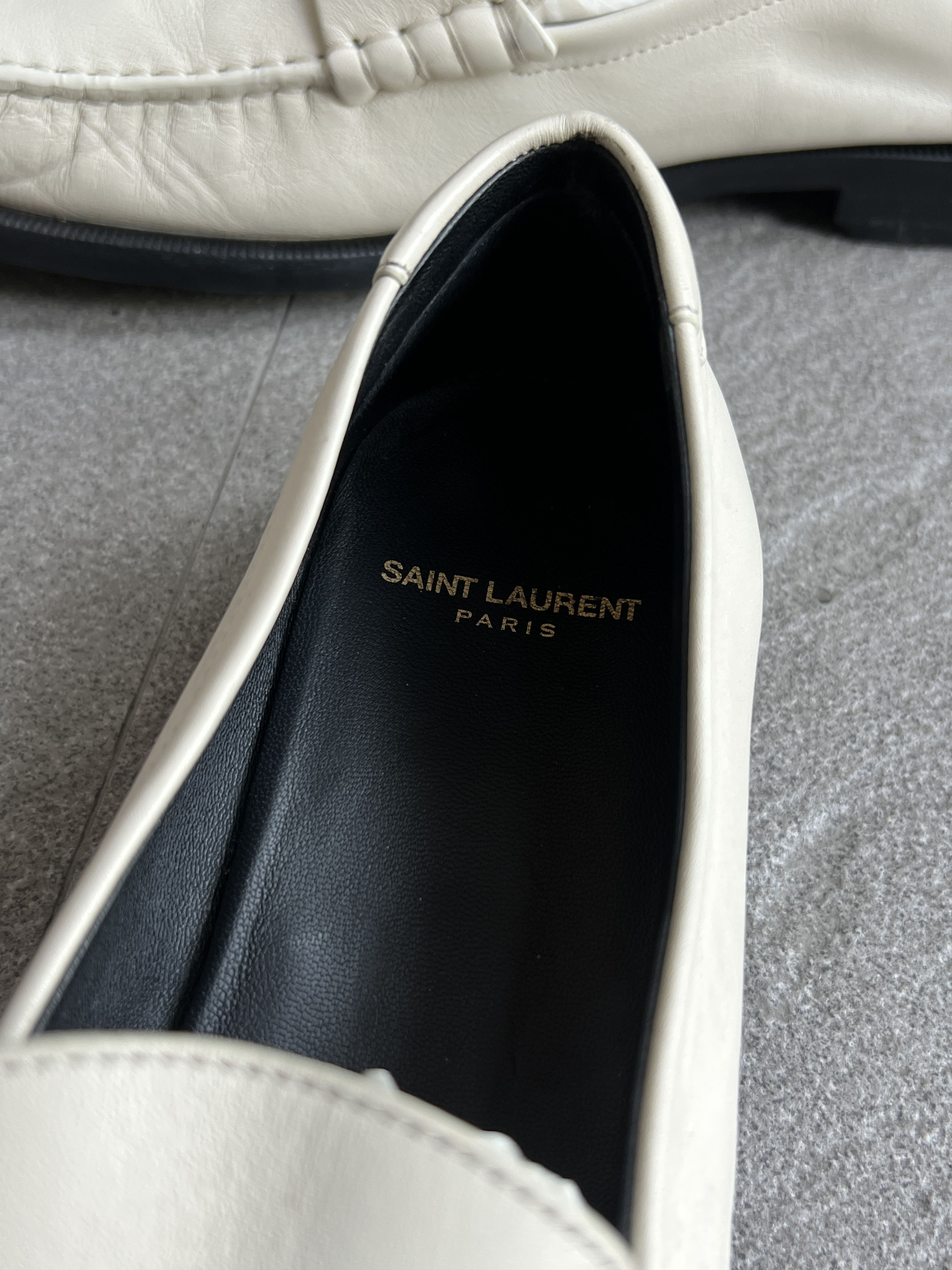 Yves Saint Laurent Saint Laurent YSL Ivory Leather Penny Loafers 43 Size US 10 / EU 43 - 6 Thumbnail