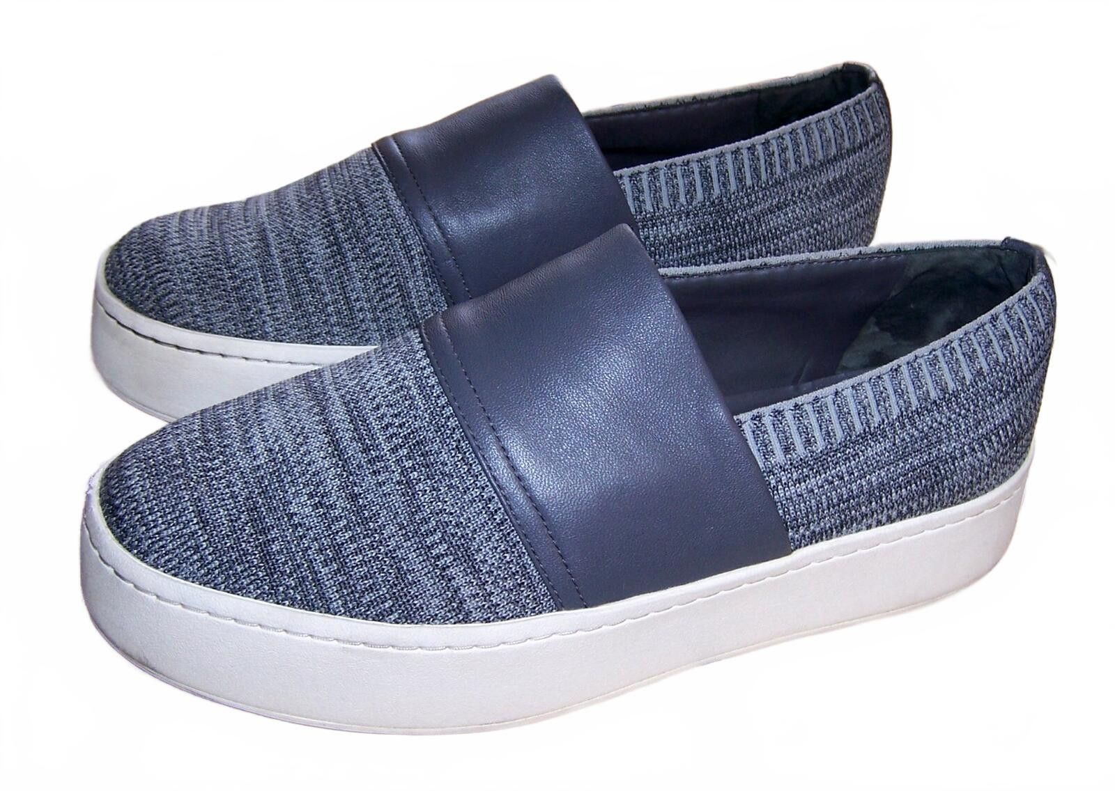 Vince Vince Ward Gray Knit & Leather Slip-On Platform Sneakers-8.5 Size US 8.5 / IT 38.5 - 2 Thumbnail