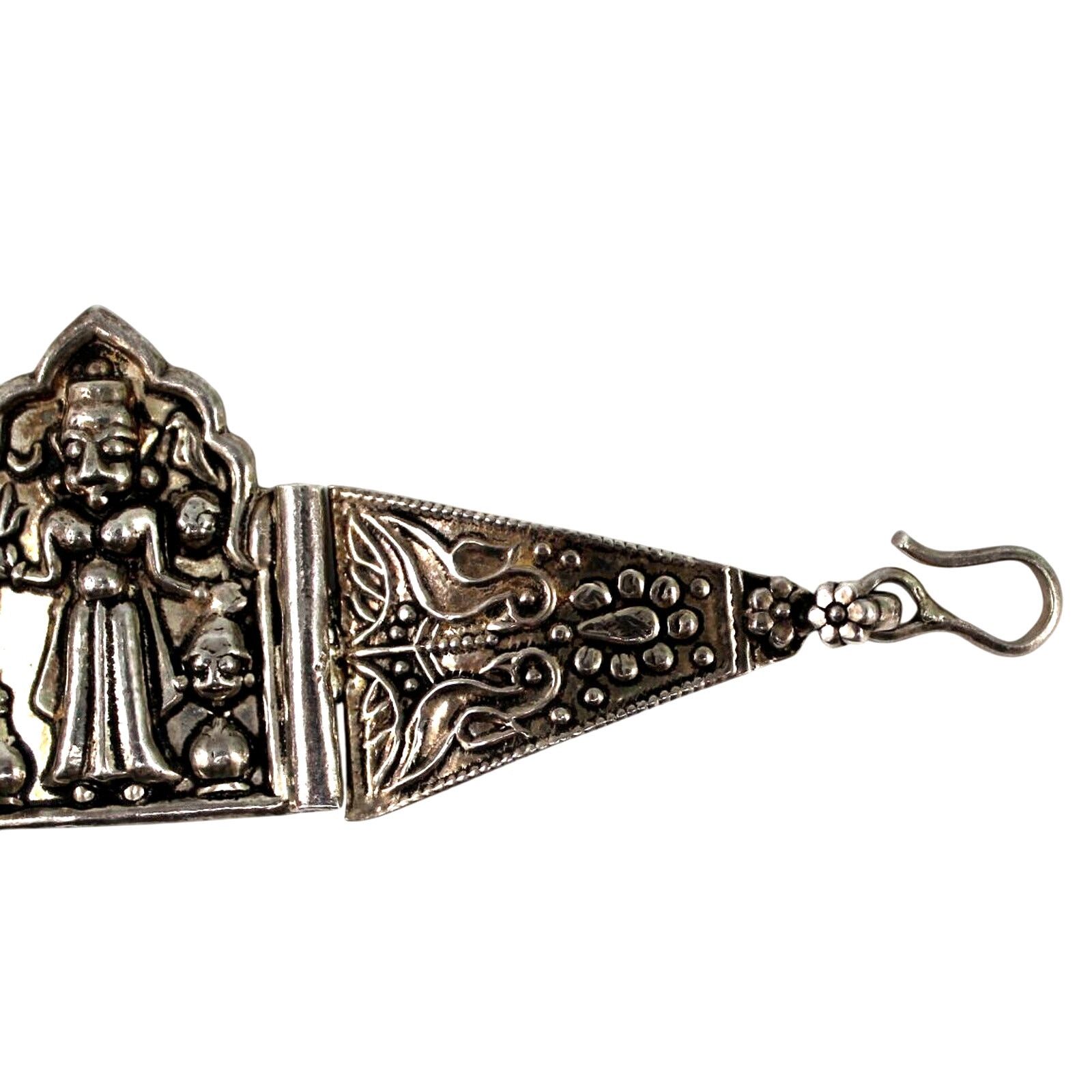 Other Vintage 925 Silver Bracelet 3 Deities Holding Head & Trident Size ONE SIZE - 4 Thumbnail