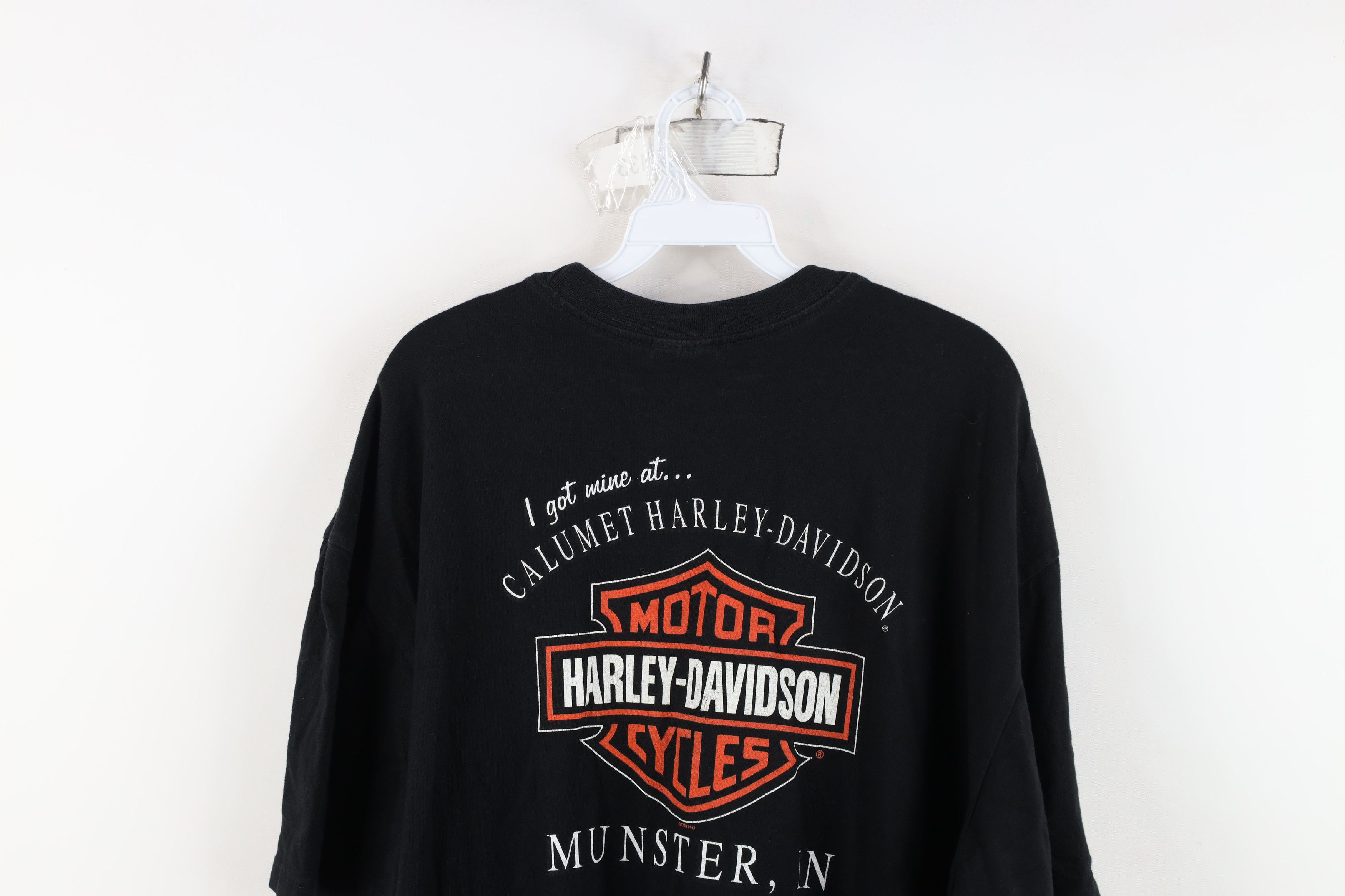 Harley Davidson Vintage Y2K Harley Davidson Spell Out Big Logo T-Shirt Black Size US XL / EU 56 / 4 - 13 Thumbnail