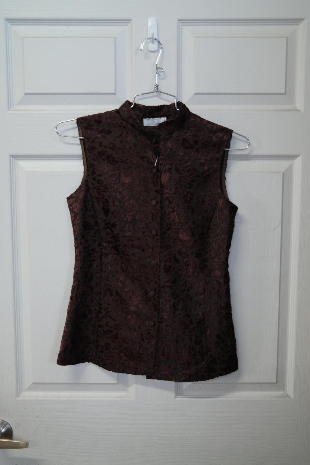 Other 00's Philosophy di Alberta Ferreti Velour Floral Button-Up Size XXS / US 00 / IT 34 - 1 Thumbnail