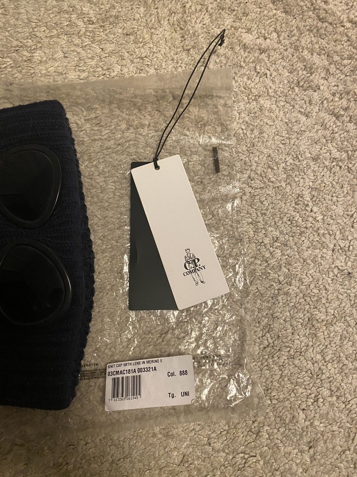 C.P. Company C.P Company Beanie Navy Blue Size ONE SIZE - 3 Thumbnail