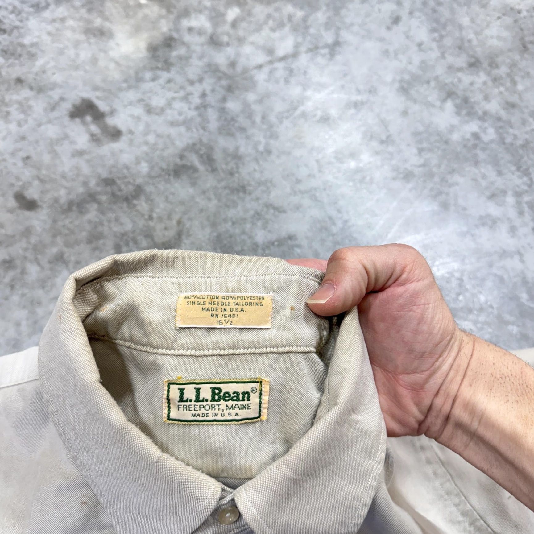 Vintage VINTAGE LL Bean Shirt Mens 15.5 Beige Short Sleeve Button Front Made USA 80s Size US M / EU 48-50 / 2 - 3 Thumbnail