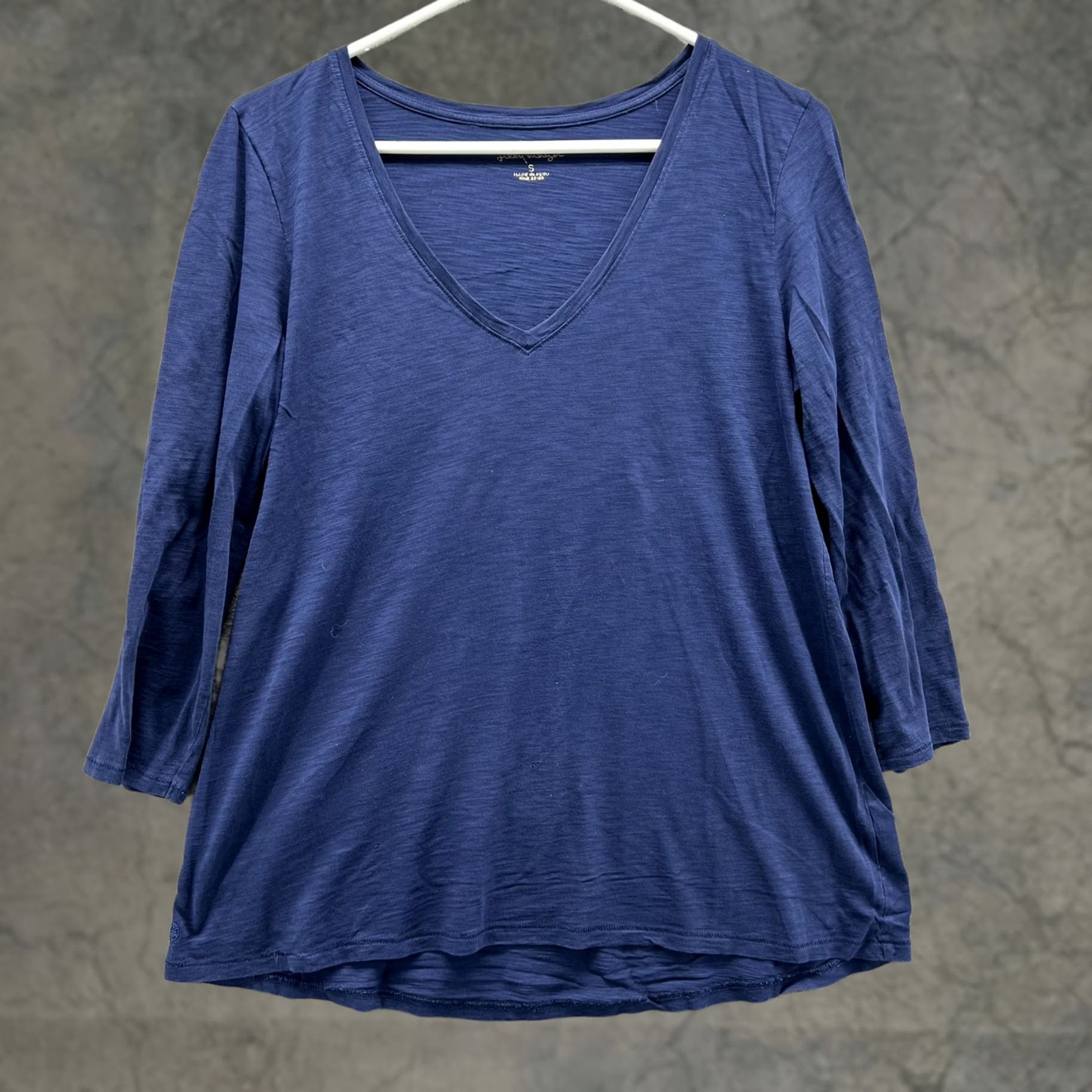 Lilly Pulitzer Lilly Pulitzer Shirt Womens Small Blue V-Neck 3/4 Sleeve Top Size S / US 4 / IT 40 - 1 Thumbnail