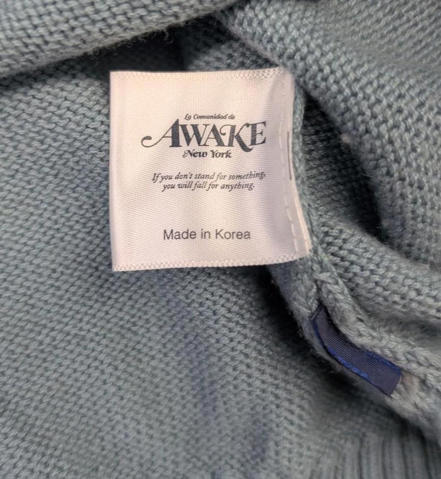 Supreme Awake New York Powder Blue Mohair Stripes Cardigan Size US XL / EU 56 / 4 - 4 Thumbnail