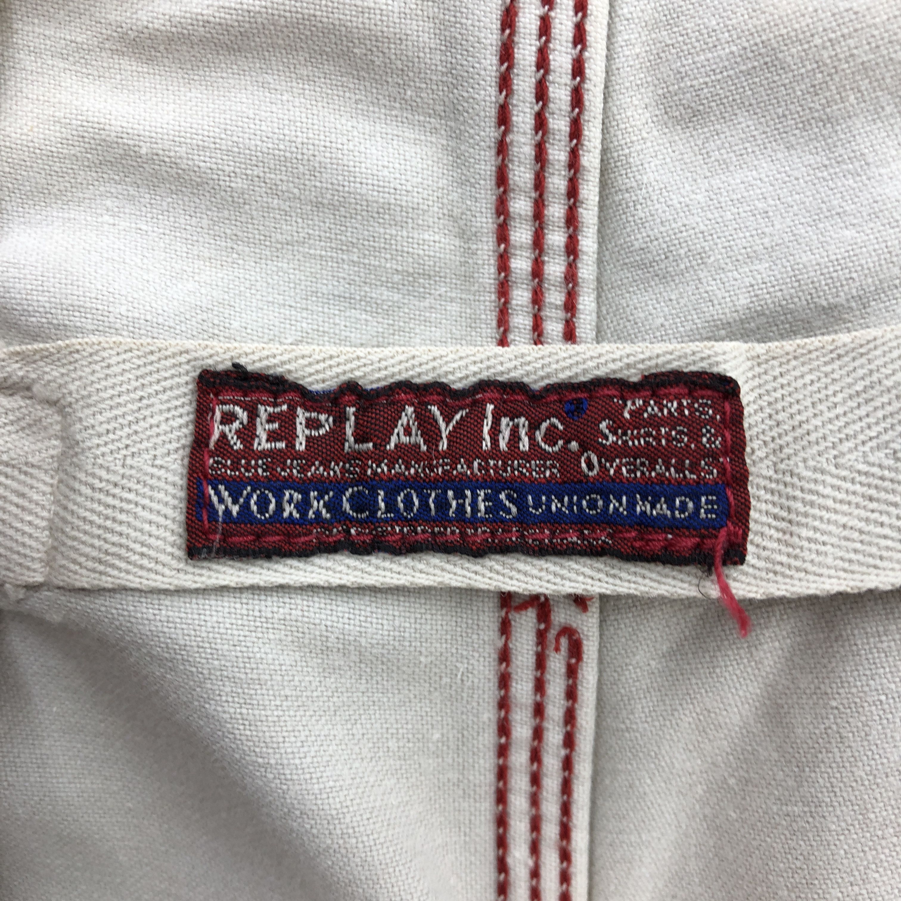 Replay Vintage Replay Buckle Back Jeans Workers Beige Denim Pants Size 28" / US 6 / IT 42 - 9 Thumbnail