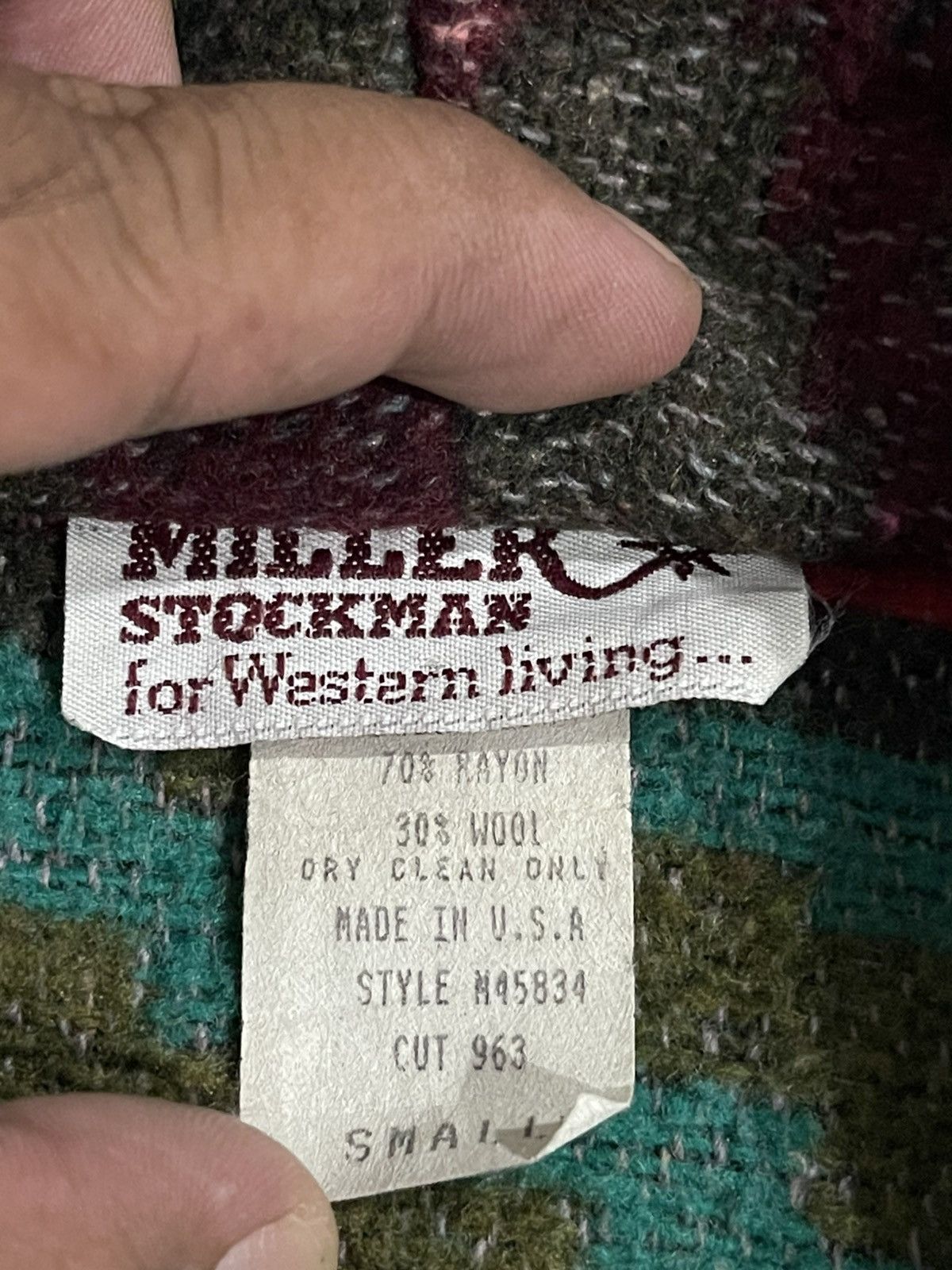 Vintage Vintage Miller Stockman Navajo Design Wool Jacket Size US L / EU 52-54 / 3 - 12 Thumbnail