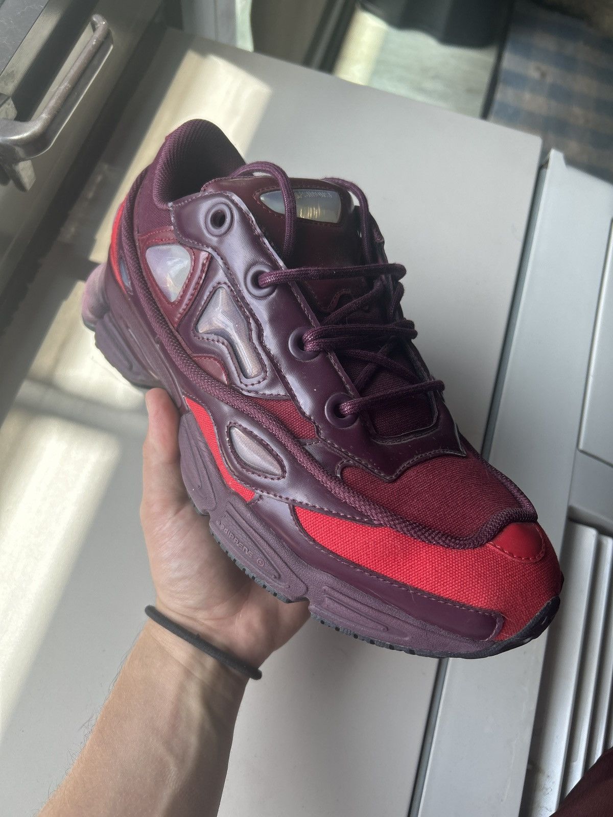 Adidas × Raf Simons Adidas Ozweego 3 Raf Simmons Burgandy Size US 10.5 / EU 43-44 - 3 Thumbnail