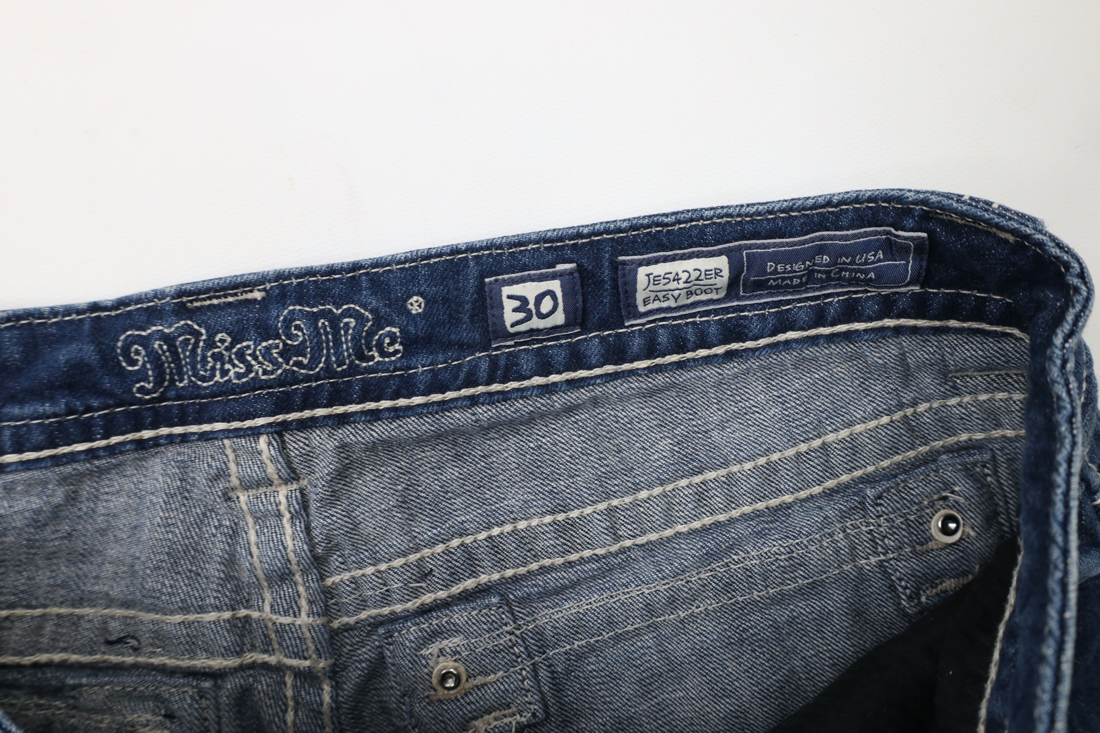Miss Me × Vintage Miss Me Thick Stitch Jeweled Sequin Easy Boot Leg Jeans Size 30" / US 8 / IT 44 - 7 Thumbnail