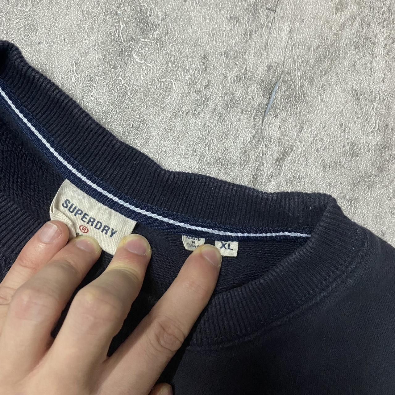 Superdry Navy Superdry sweatshirt with red spellout Size US XL / EU 56 / 4 - 3 Thumbnail