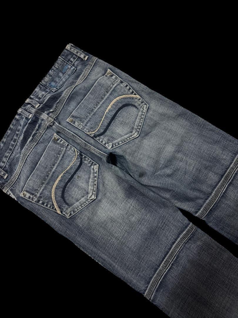 Tornado Mart Vintage 90s Style Japanese Denim Washed Distress Double knee Size US 31 - 18 Thumbnail