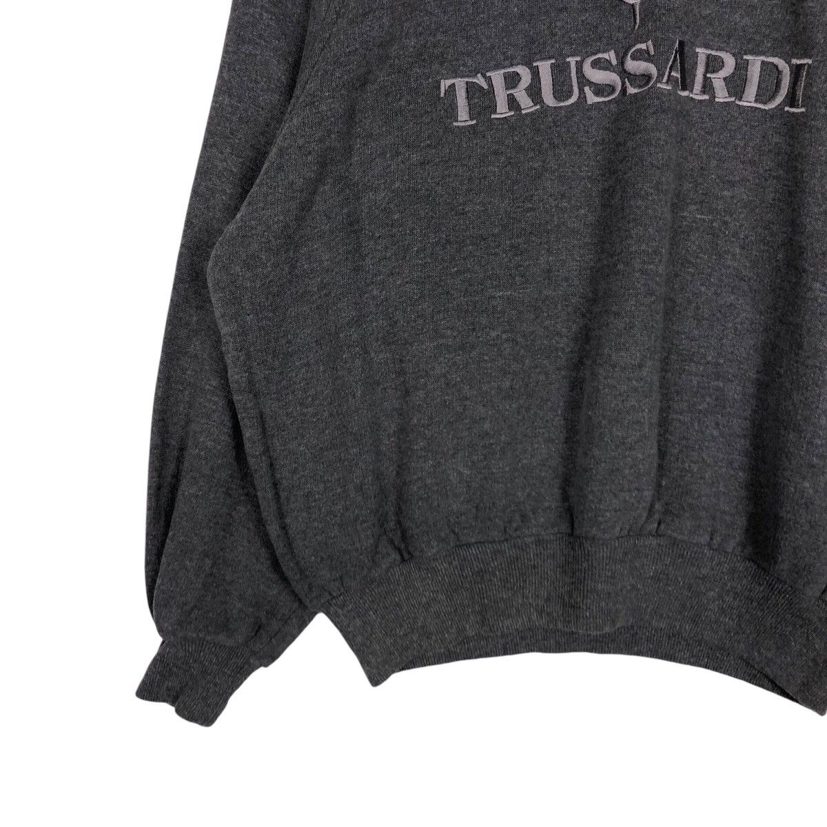 Trussardi × Vintage Vintage Trussardi Sweatshirt Spell Out bIG logo Size US L / EU 52-54 / 3 - 3 Thumbnail