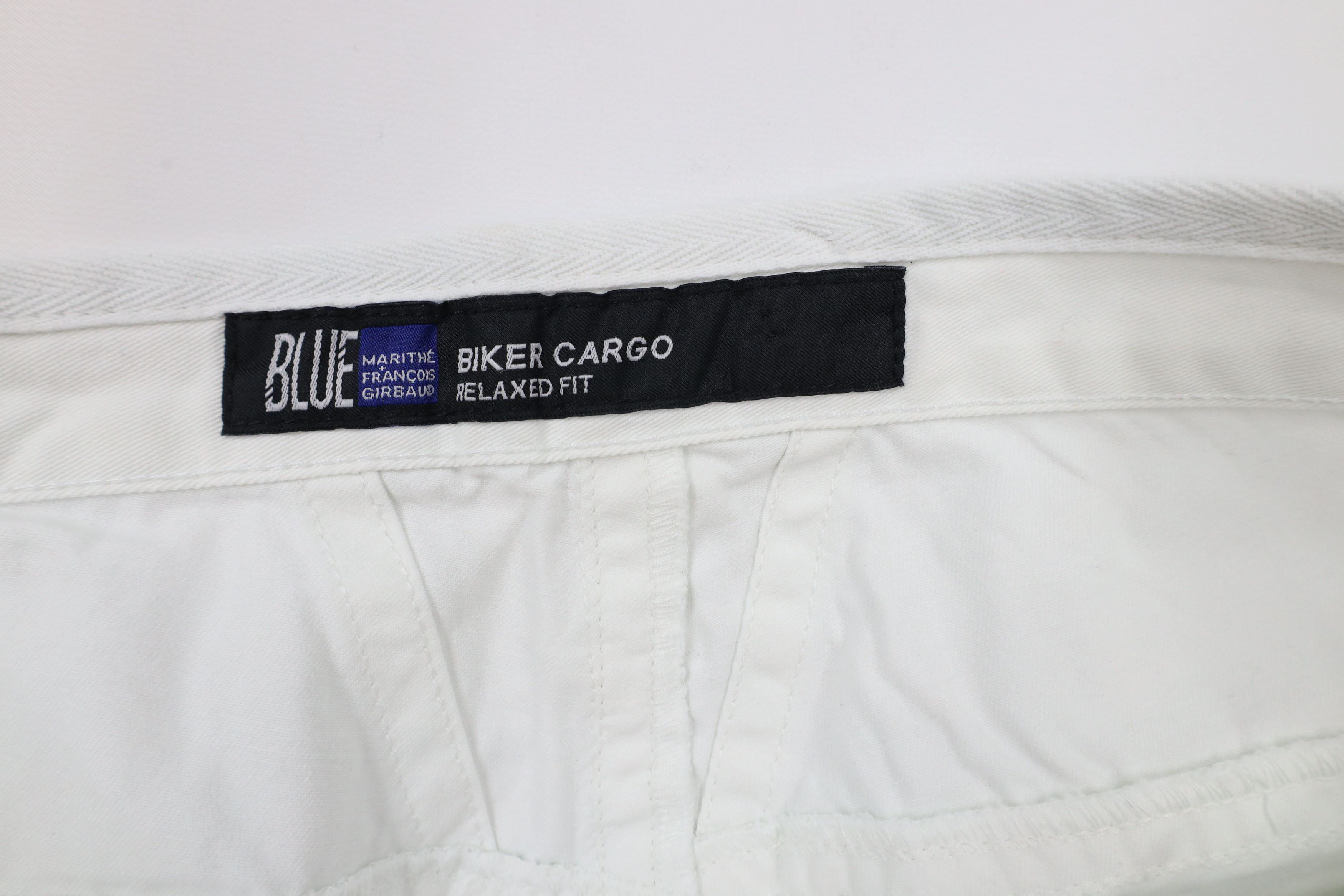 Marithe + Francois Girbaud × Vintage Vintage 90s Marithe Francois Girbaud Bike Cargo Shorts White Size US 38 / EU 54 - 7 Thumbnail