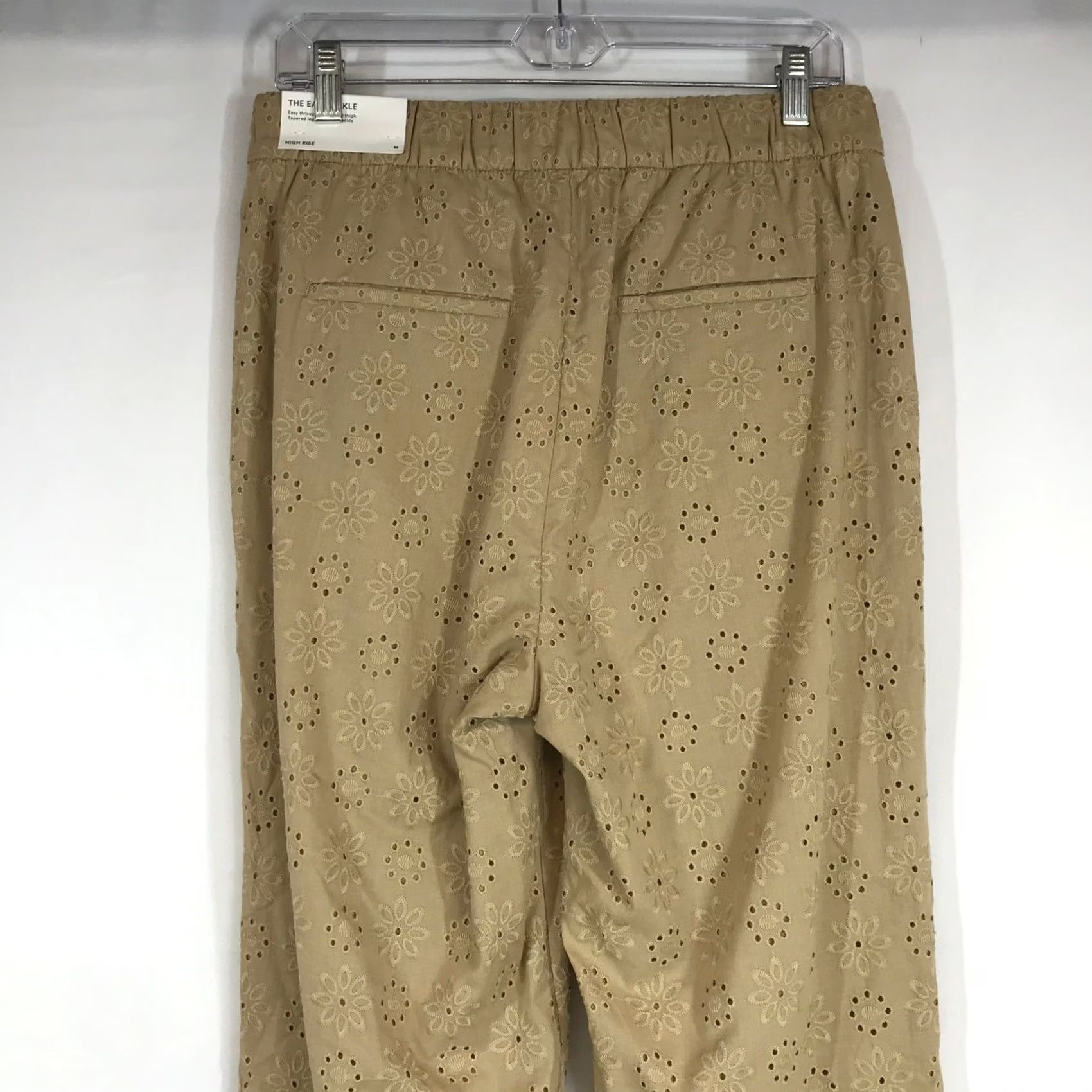 Ann Taylor Ann Taylor The Easy Ankle Pants Womens M NEW Tan Eyelet High Rise Tapered Size 32" / US 10 / IT 46 - 5 Thumbnail