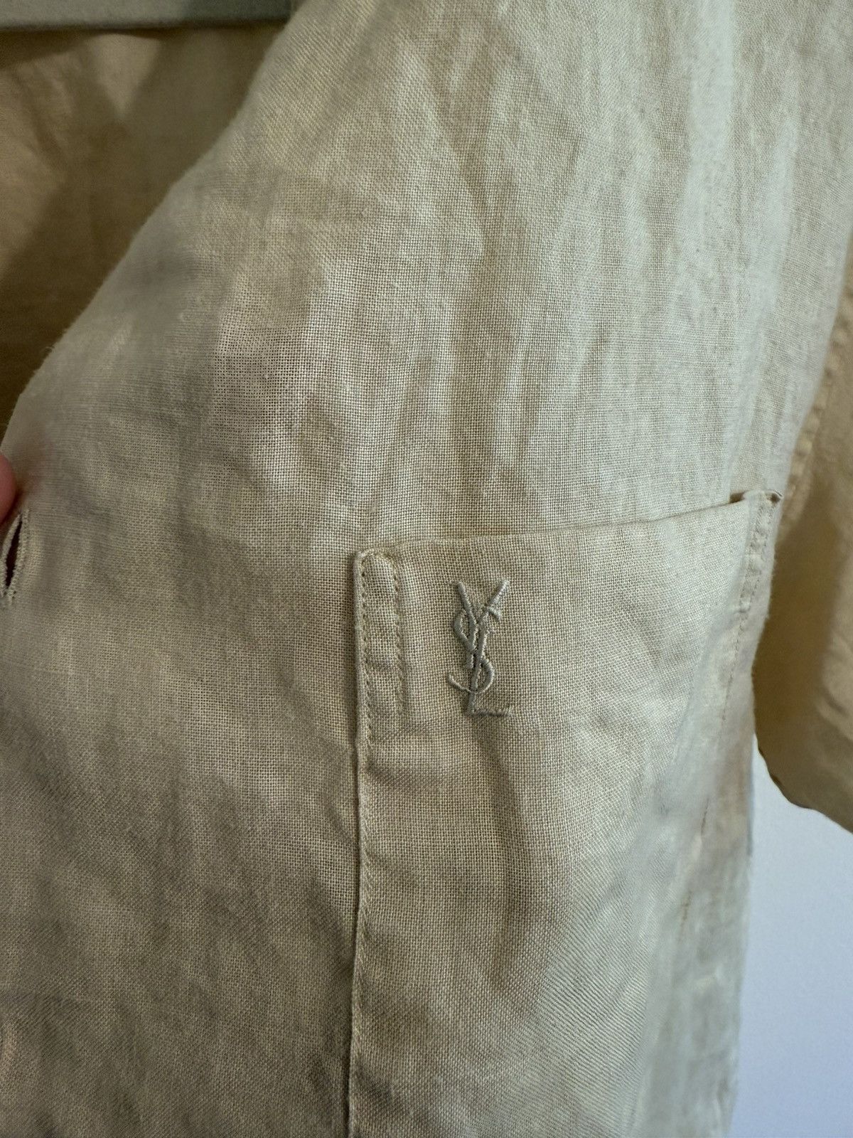Yves Saint Laurent Yves Saint Laurent Linen Shirt Size US L / EU 52-54 / 3 - 10 Thumbnail