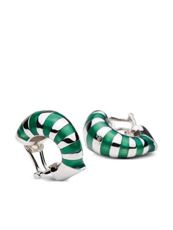 Salvatore Ferragamo o1s1rm0526 Size : OS / Earrings in Green/Silver Size ONE SIZE - 2 Thumbnail