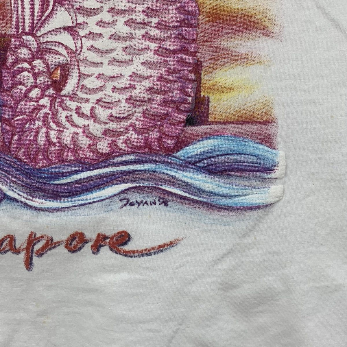 Vintage Vintage SINGAPORE Tourist Merlion Graphic Tee Shirt Top Size US M / EU 48-50 / 2 - 6 Thumbnail