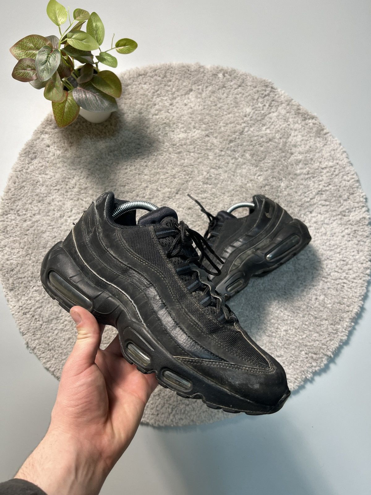 Nike Nike Air Max 95 Essential Triple Black Athletic Sneaker Size US 8.5 / EU 41-42 - 3 Thumbnail