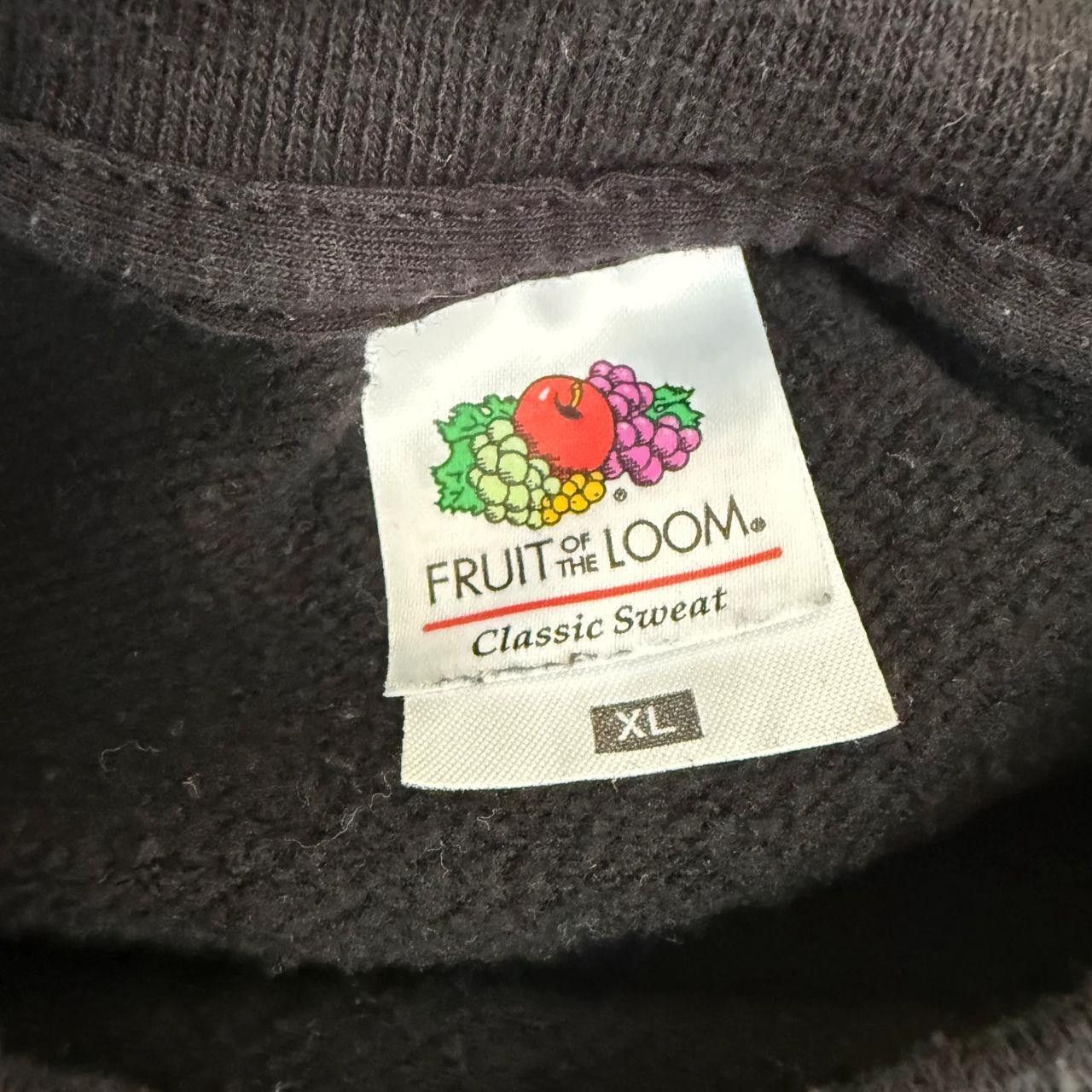 Fruit Of The Loom Fruit of the Loom FOTL Blank Sweatshirt Black 90s Boxy Size US XL / EU 56 / 4 - 4 Thumbnail
