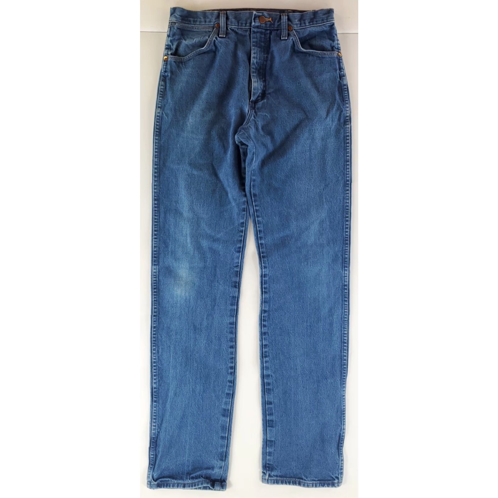 Wrangler VINTAGE Wrangler 13MWZ Jeans Men Blue 32x36 36 Inseam Made USA 90s Straight Denim Jeans Mens Size US 32 / EU 48 - 2 Thumbnail