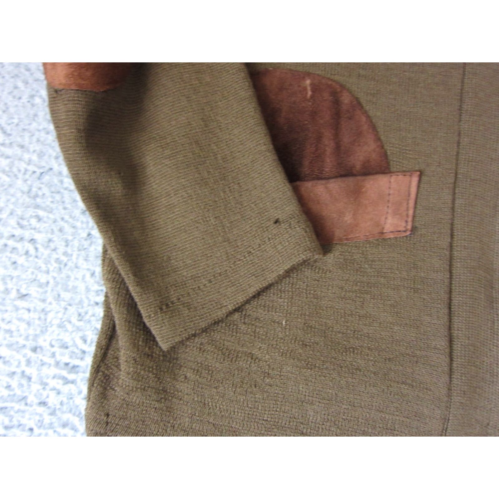Vintage VINTAGE Bob Allen Sweater Mens 40 Green Wool Full Zip Up 60s 50s Full Zip Crew Neck Knit Wool Solid Preppy Mens Green Wool Sweater Size US L / EU 52-54 / 3 - 6 Thumbnail
